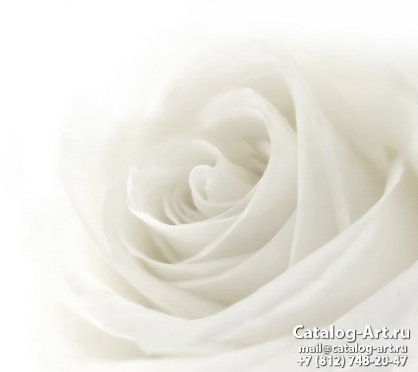 Натяжные потолки с фотопечатью - Белые розы 16